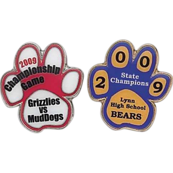 Paw shape digital emblem trading pin.... from ASI 69240 MasterCast LTD / Amcraft
