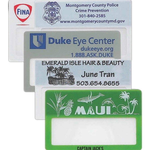 Business card magnifier, 2 1/8" x 3 3/8".... from ASI 69240 MasterCast LTD / Amcraft