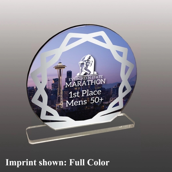 3/8" thick, clear acrylic award with base and customization.... from ASI 72521 Morris Magnets