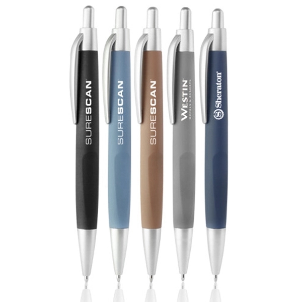 Click-action plastic ballpoint pen with a matte smooth barrel.... from ASI 39552 BEL Promo