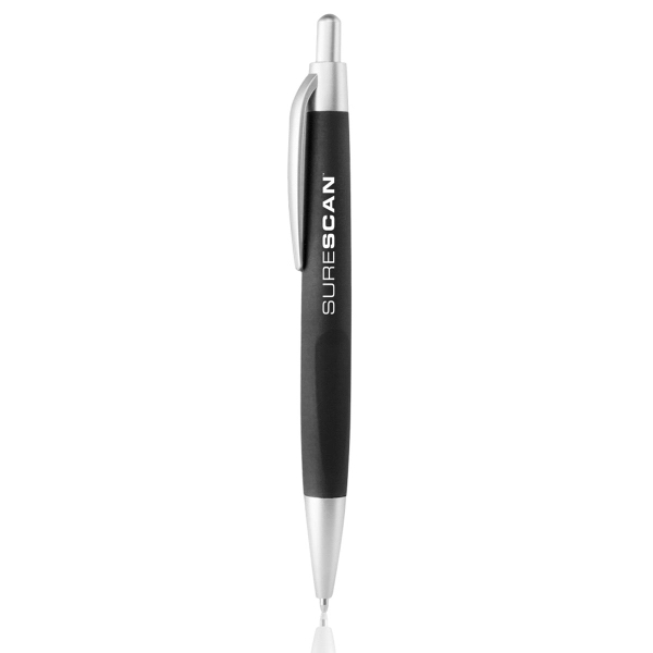 Click-action plastic ballpoint pen with a matte smooth barrel.... from ASI 39552 BEL Promo