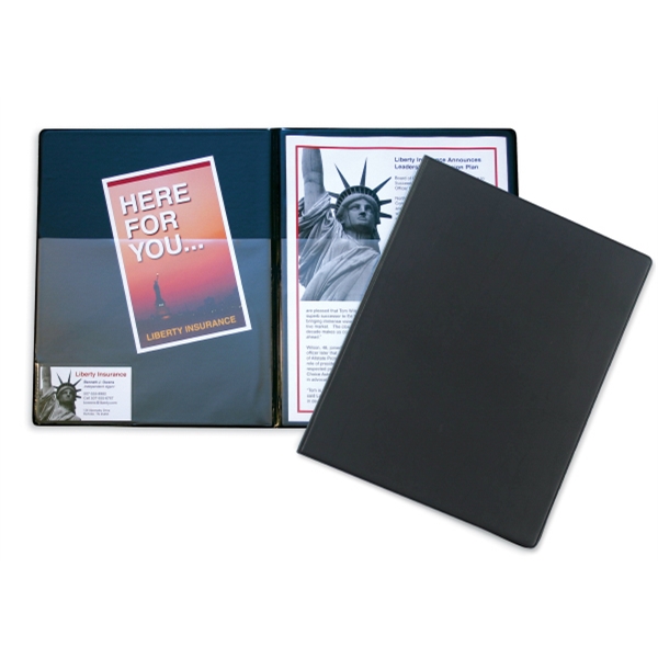 Two-pocket folder made of vinyl, available in black, and measuring 11.62"H... from ASI 54040 Fey Promo