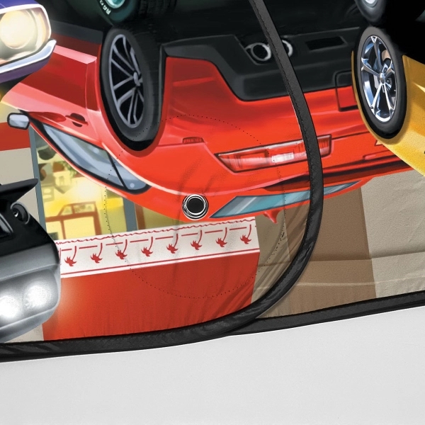 Full Color Full Bleed  Patented  collapsible fabric sunshade dual... from ASI 37586 Auto-Sun-shade/Intertek