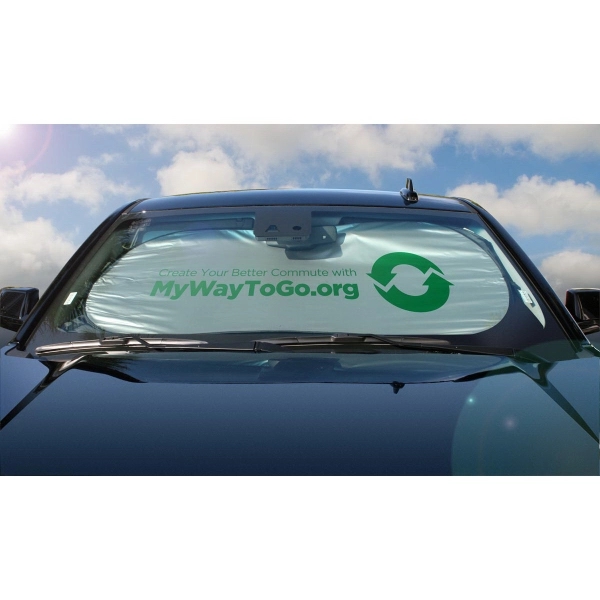 New patented, contoured flap design, single loop collapsible sunshade 24" x... from ASI 37586 Auto-Sun-shade/Intertek