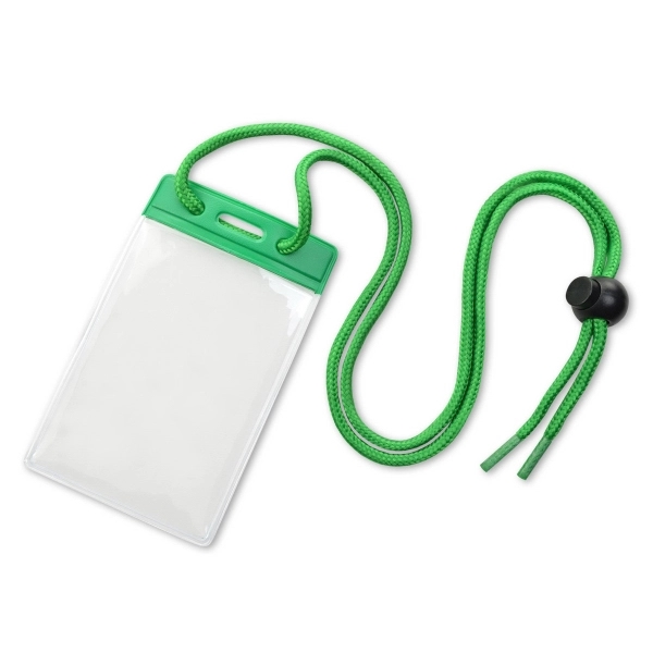 Color-coded badge/nametag holders quickly identify employees or visitors by bar color... from ASI 79898 Promovision / PROMOVISION