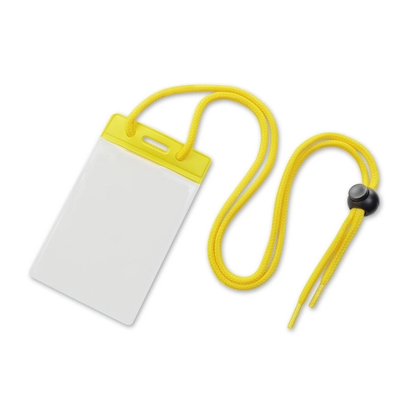 Color-coded badge/nametag holders quickly identify employees or visitors by bar color... from ASI 79898 Promovision / PROMOVISION