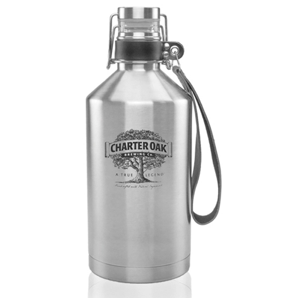 64 oz. stainless steel beer growler with double-wall design and a... from ASI 39552 BEL Promo