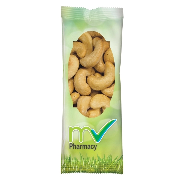 Full-color tube DigiBags filled with 2 oz. of jumbo salted cashews.... from ASI 44900 NC Custom (CI/Lanco) / Amusemints LLC