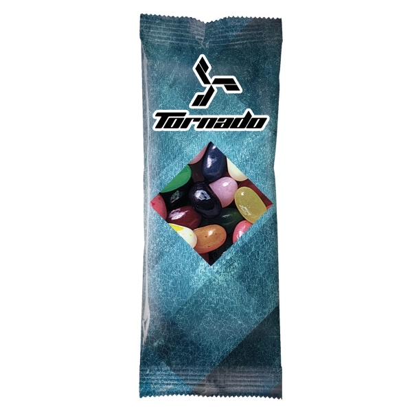 Full-color tube DigiBags filled with 3 oz. of  jelly beans;... from ASI 44900 NC Custom (CI/Lanco)