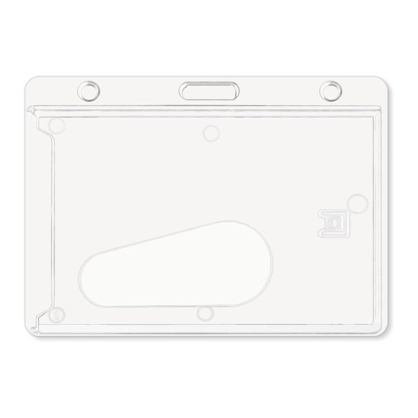 Rigid plastic one-card badge holders protect smart cards from bending! Handy... from ASI 79898 Promovision / PROMOVISION