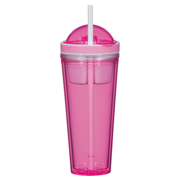 16 Oz. Snack Attack Tumbler. AS Material.  Screw On, Spill-Resistant... from ASI 61125 Hit Promotional Products / Hit (R)