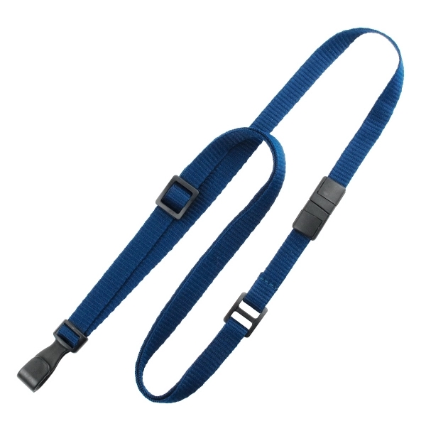 Versatile flat polyester blank lanyards feature a convenient slide adjuster and... from ASI 79898 Promovision / PROMOVISION
