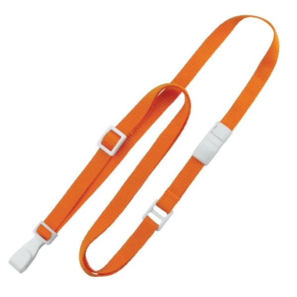 Versatile flat polyester blank lanyards feature a convenient slide adjuster and... from ASI 79898 Promovision / PROMOVISION
