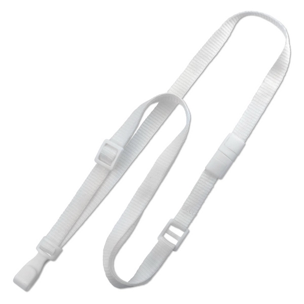Versatile flat polyester blank lanyards feature a convenient slide adjuster and... from ASI 79898 Promovision / PROMOVISION