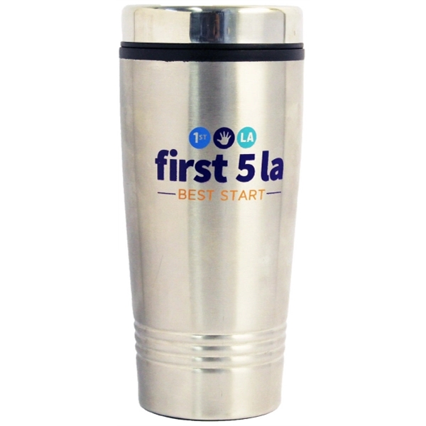 Stainless steel travel mug with plastic interior, 16 oz.... from ASI 36988 Artek USA Inc / Artek™