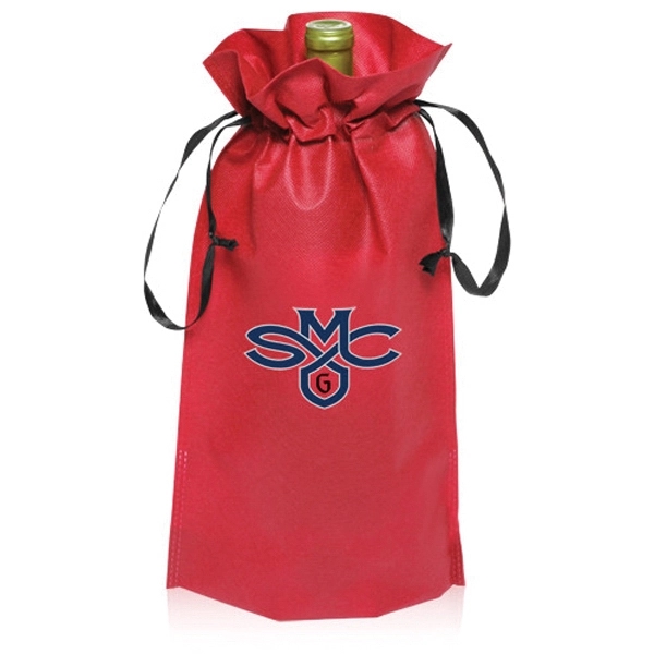 Non-woven vineyard ribbon drawstring bag with strong seams and space for... from ASI 39552 BEL Promo
