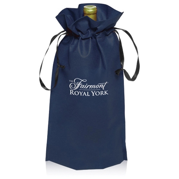 Non-woven vineyard ribbon drawstring bag with strong seams and space for... from ASI 39552 BEL Promo