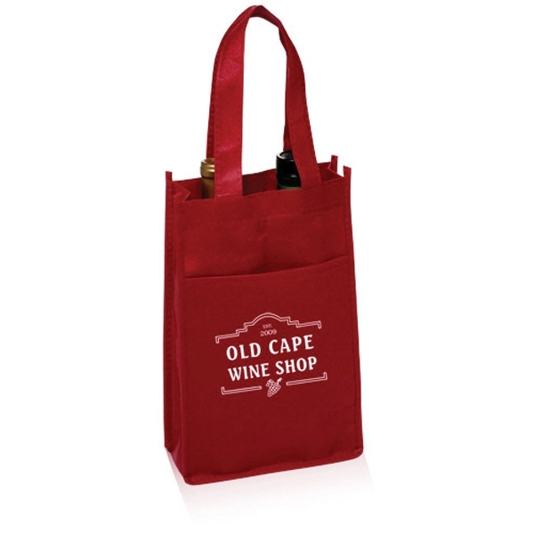 Non-woven vineyard wine bag that can hold two bottles.... from ASI 39552 BEL Promo