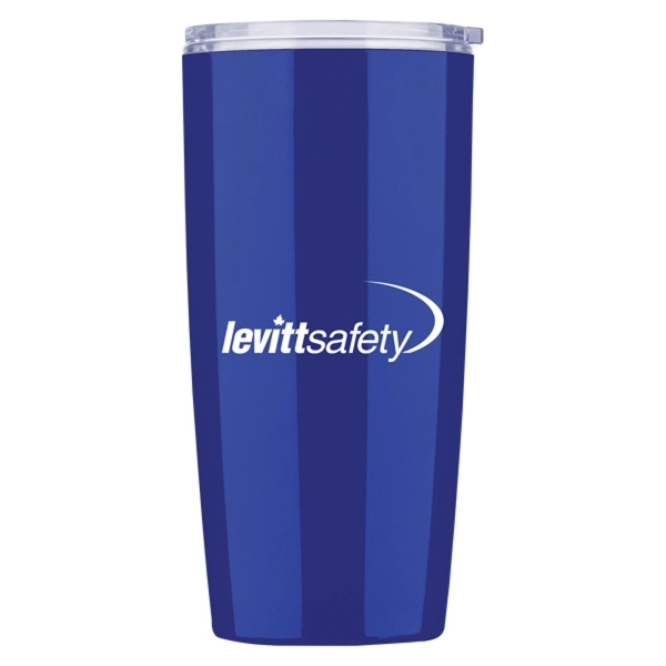 Colorful double wall tumbler with transparent lid.... from ASI 42920 Busrel Inc