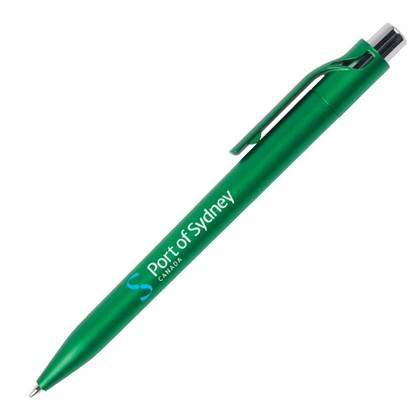 Colored plastic push action pen.... from ASI 42920 Busrel Inc