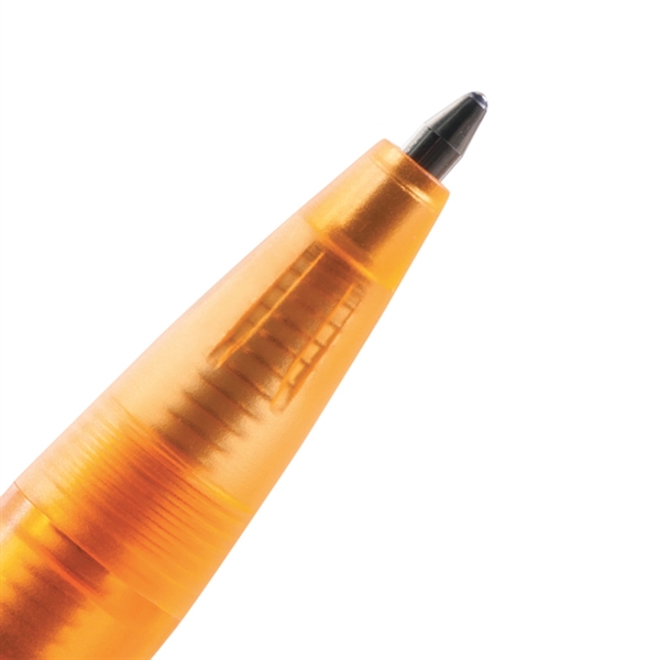 Transparent color ABS plastic twist action pen.... from ASI 42920 Busrel Inc