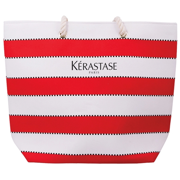 Multi-stripes beach bag with magnetic snap closure.... from ASI 42920 Busrel Inc