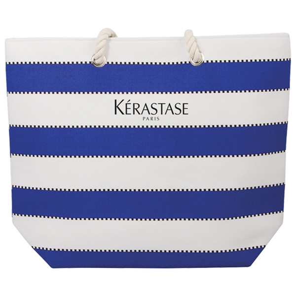 Multi-stripes beach bag with magnetic snap closure.... from ASI 42920 Busrel Inc