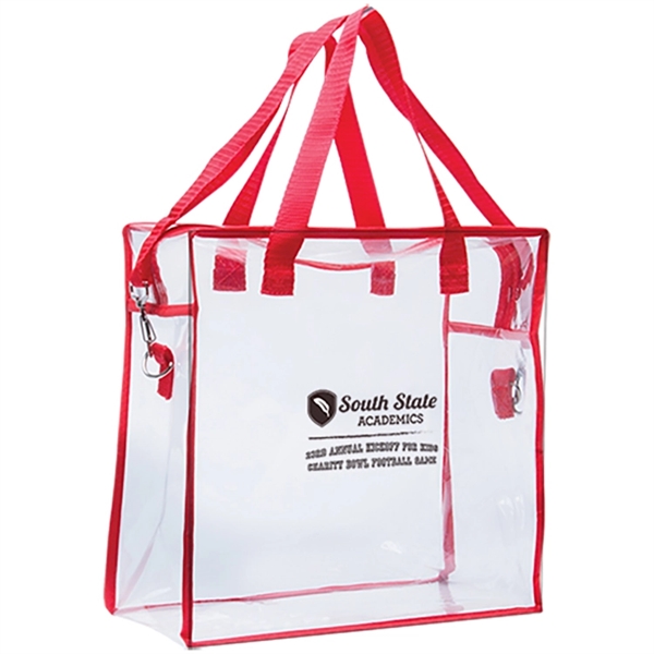 12" x 12'" x 6" clear stadium bag with reinforced handle... from ASI 62190 Illini