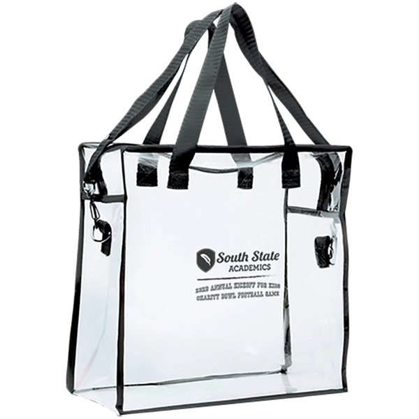 12" x 12'" x 6" clear stadium bag with reinforced handle... from ASI 62190 Illini