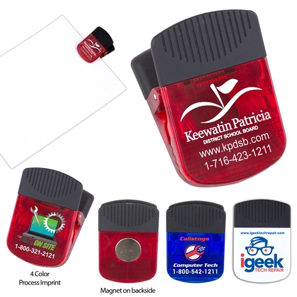 Magnetic clip with rubber handle, comfortable grip and large imprint area.... from ASI 62660 Innovation Line