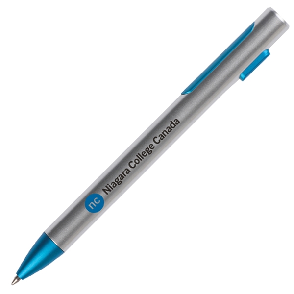 Plastic pen and stylus with silver barrel.... from ASI 42920 Busrel Inc