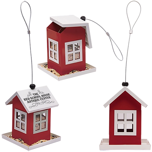 House shaped metal bird feeder that measures 5" x 5" x... from ASI 62190 Illini