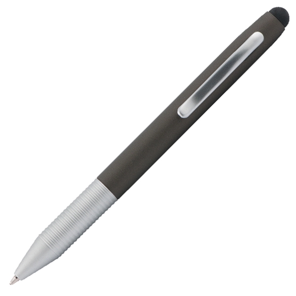 Aluminum twist-action pen with silver trim.... from ASI 42920 Busrel Inc