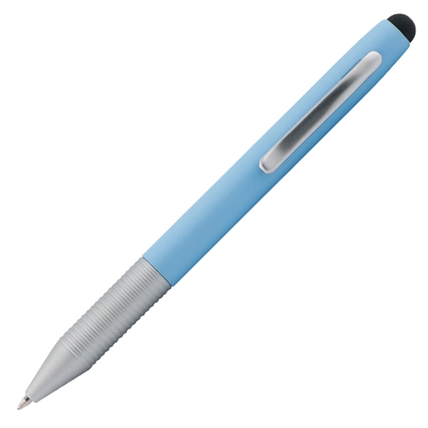 Aluminum twist-action pen with silver trim.... from ASI 42920 Busrel Inc