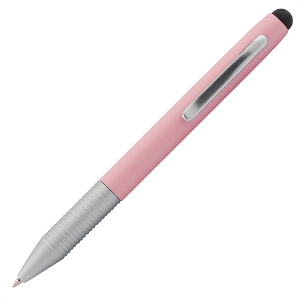 Aluminum twist-action pen with silver trim.... from ASI 42920 Busrel Inc