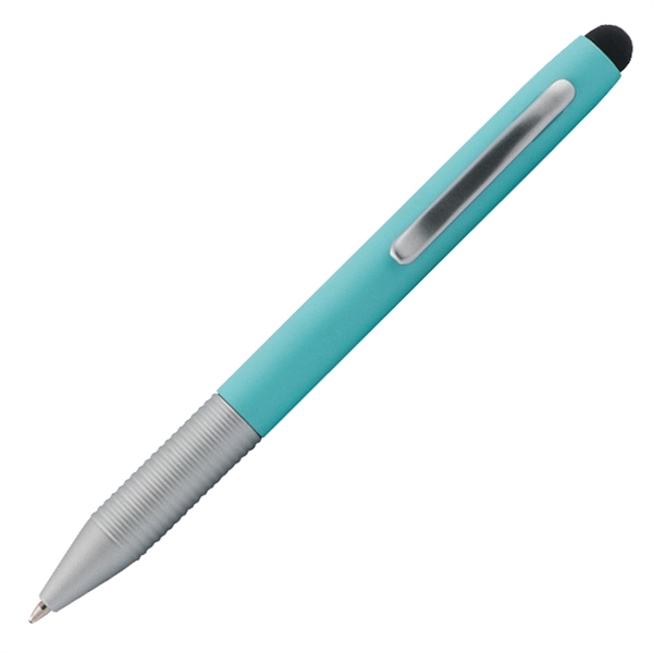 Aluminum twist-action pen with silver trim.... from ASI 42920 Busrel Inc