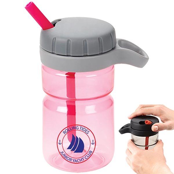 12 oz. twist top bottle with two-part silicone straw, large opening... from ASI 62190 Illini
