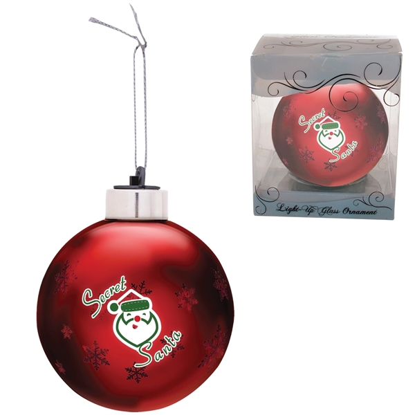 3" glass ornament with color changing light and customization.... from ASI 62190 Illini