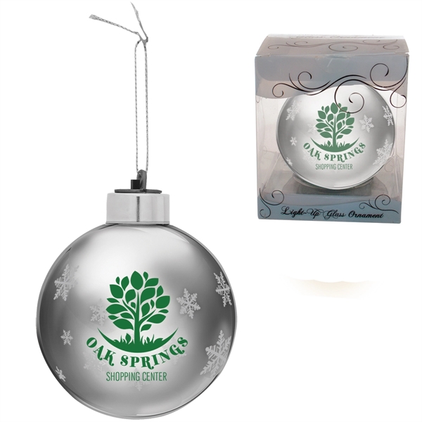 3" glass ornament with color changing light and customization.... from ASI 62190 Illini