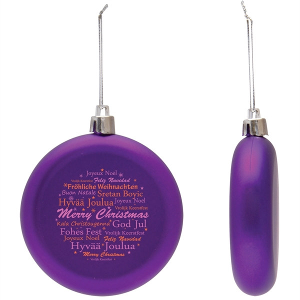 3 1/8" x 3/4" shatter-resistant flat round ornament with customization.... from ASI 62190 Illini