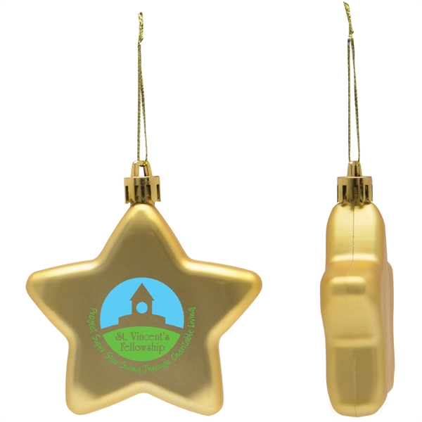 Stat shaped flat ornament made of shatter-resistant material with customization.... from ASI 62190 Illini