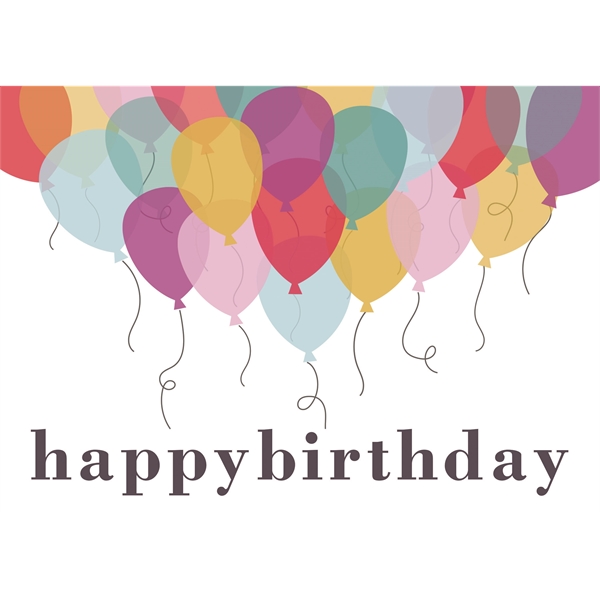 5" x 7" Balloons Birthday Card, 50 pc minimum, stock sentiments... from ASI 95280 Warwick Publishing Co / Warwick
