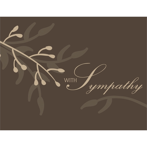 Modern Elegance Sympathy Card in 3 sizes, 50 min. stock or... from ASI 95280 Warwick Publishing Co / Warwick