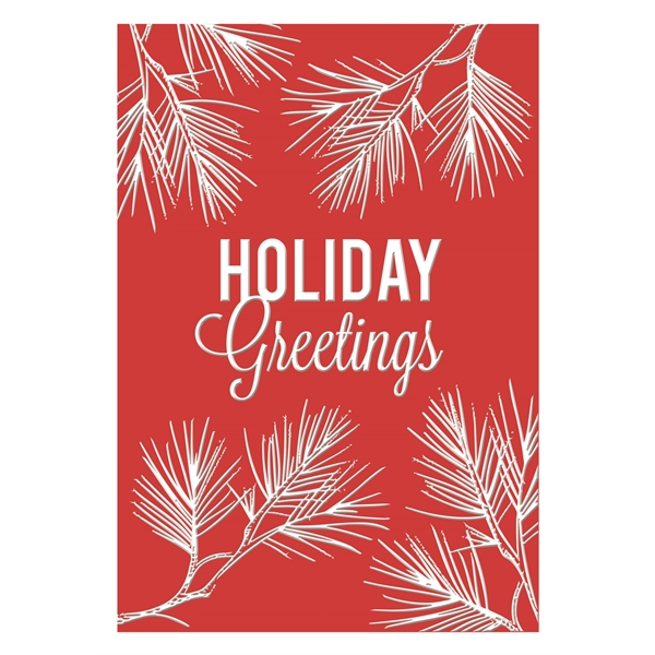 Red & Silver Holiday Greeting Card w/1 color silver foil stamp,... from ASI 95280 Warwick Publishing Co / Warwick