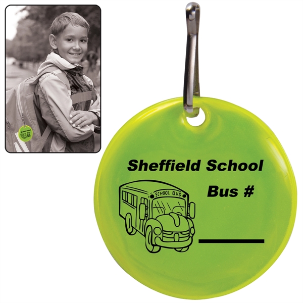 Neon colored, circular shaped reflective zipper pullers.... from ASI 62190 Illini