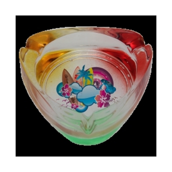 Multi Colored Glass Ashtray... from ASI 92363 ZZ OLD - Twinkie Print