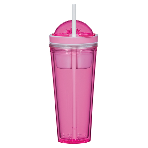 16 Oz. Snack Attack Tumbler. AS Material.  Screw On, Spill-Resistant... from ASI 61125 Hit Promotional Products / Hit (R)