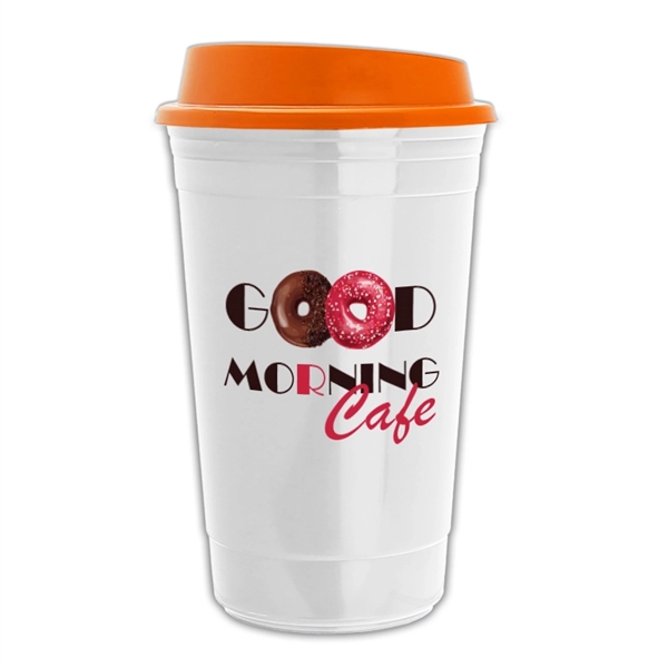16 oz. Insulated White Cup with Full Color imprint (Digital Transfer),... from ASI 55990 Garyline