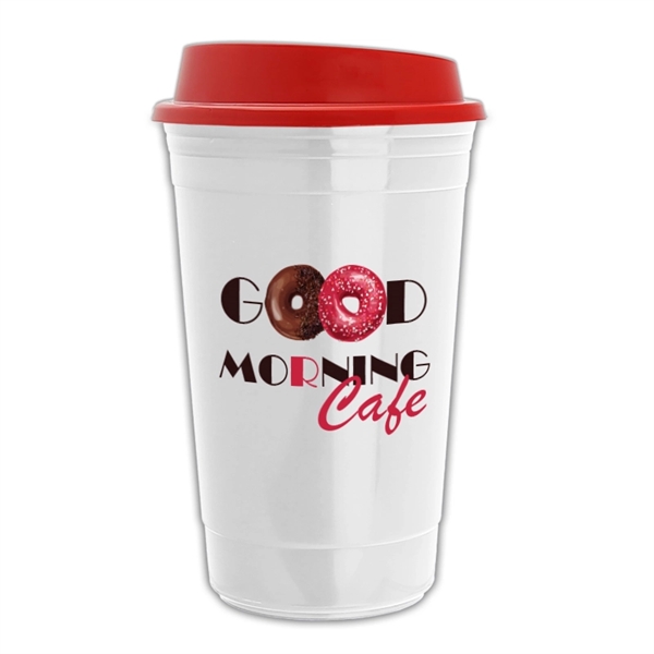 16 oz. Insulated White Cup with Full Color imprint (Digital Transfer),... from ASI 55990 Garyline