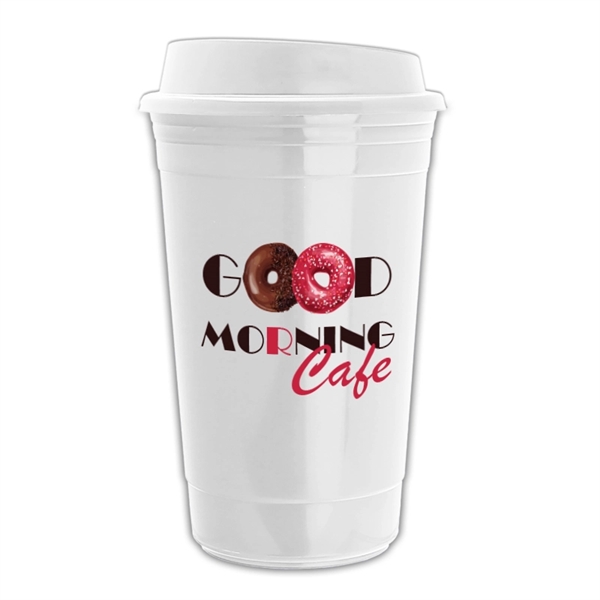 16 oz. Insulated White Cup with Full Color imprint (Digital Transfer),... from ASI 55990 Garyline